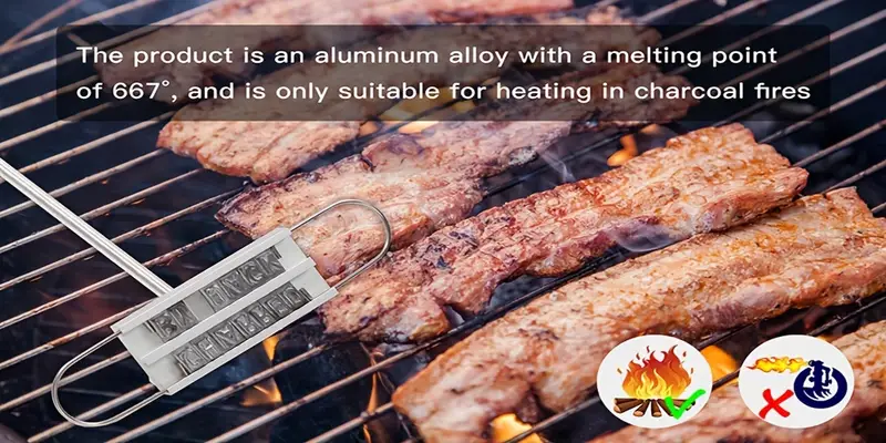 customizable bbq meat   with 55 letters   steaks   more   wooden handle easy     diy steak tool grill forks kitchen accessories details 0