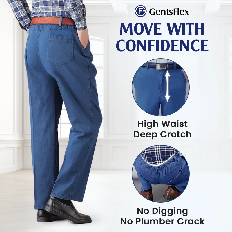 GentsFlex - Flexible Waist Straight Fit Comfort Denim