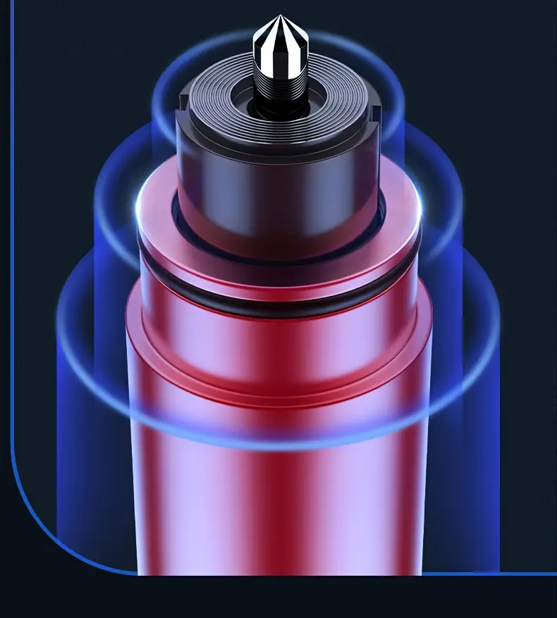 1pc sleek black emergency car safety hammer   aluminum alloy seat belt cutter window breaker keychain   vehicles details 4