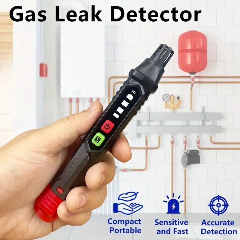 1pc gas leak detector alarm combustible gas detector with audible and visual alarm simple operation for all types of flammable gases details 1