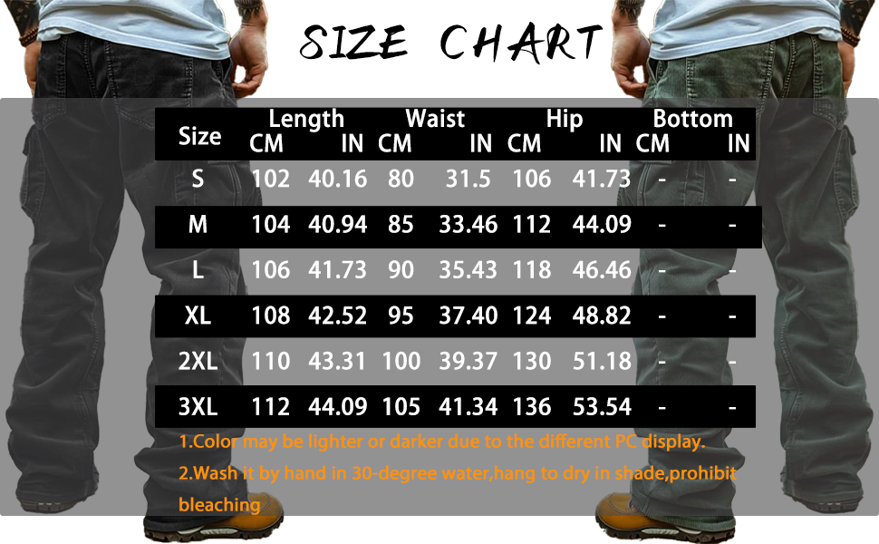 loose fit wide leg casual cargo pant for men plus size oversized