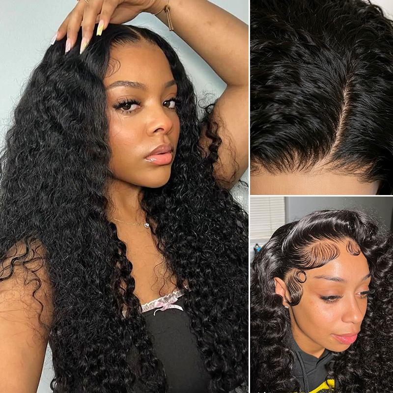 Raw Hair Curly 13x6 13x4 Glueless HD Lace Frontal Wig Deep Curly HD Wigs