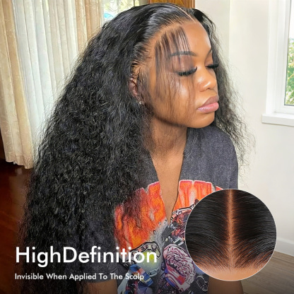 Raw Hair Curly Closure Wig Donor hair Deep Curly Wig HD 7x7 6x6 5x5 4x4 Wig