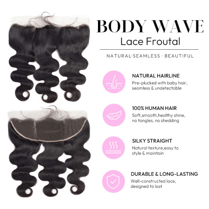 Luxury Raw Hair  Body Wave Lace Frontal