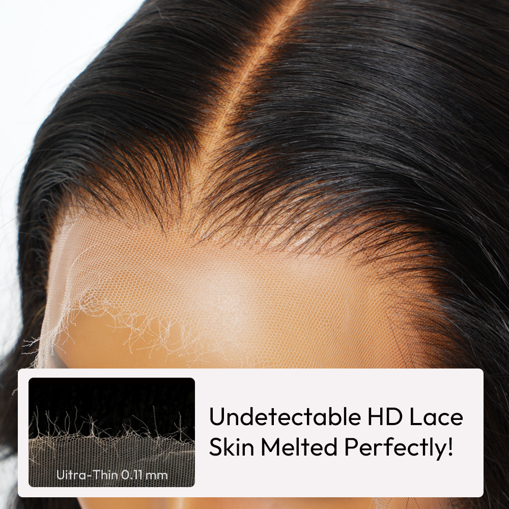 Raw Hair HD Closure Wig Body Wave with cap 4x4 5x5 6x6 7x7 Thin Film Lace Wig