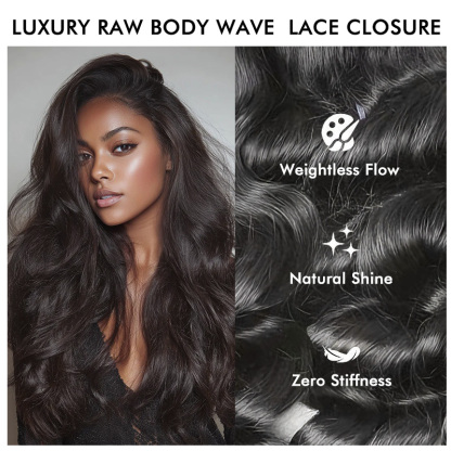 Luxury Raw Hair Loose WAVE Lace Closure