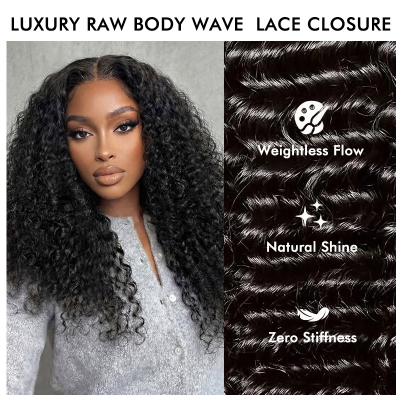Luxury Raw Hair Deep WAVE Lace Closure