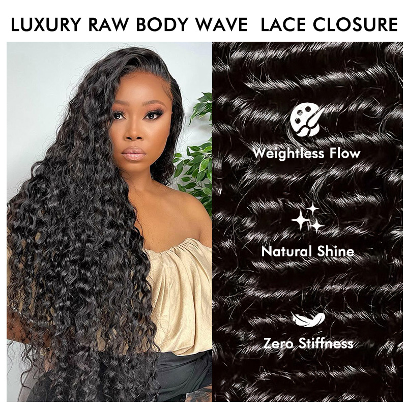 Burmese Hair Curly Wave Lace Closure