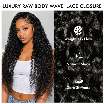 Luxury Raw Hair Curly WAVE Lace Closure