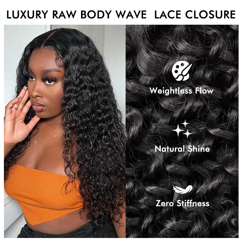 Burmese Hair Water Wave Lace Closure
