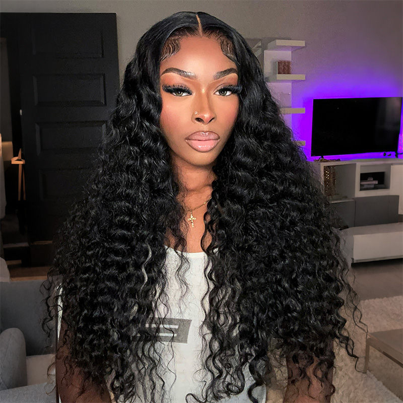 Burmese Hair Deep Wave  Lace Frontal