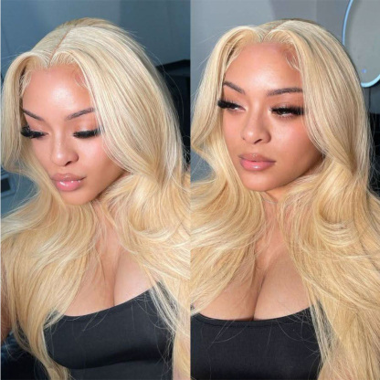 Raw Hair & Virgin Hair Body Wave 613 Blonde 2x6 HD Closure Wig