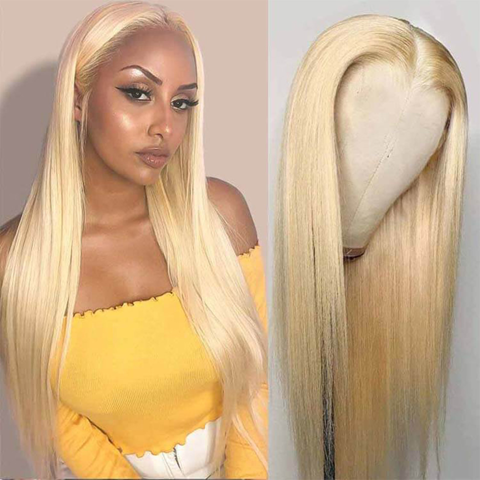 Raw Hair & Virgin Hair Straight 613 Blonde 2x6 HD Closure Wig