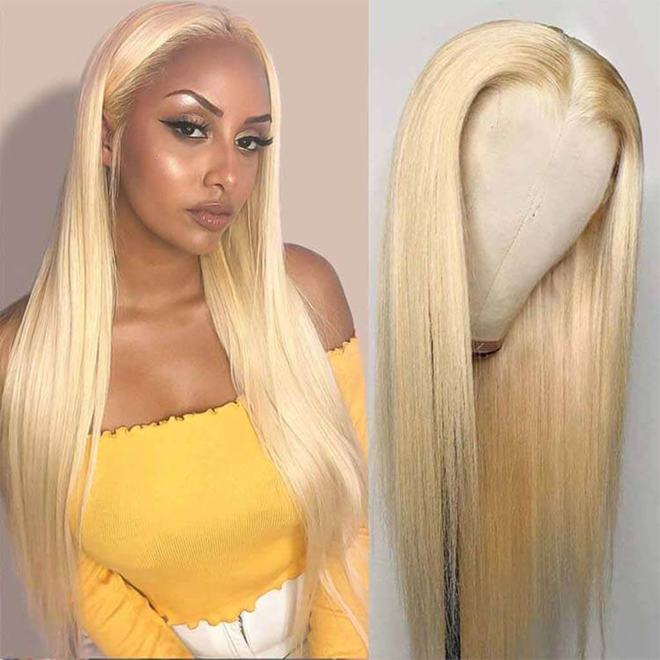 Raw Hair & Virgin Hair Straight 613 Blonde 2x6 HD Closure Wig