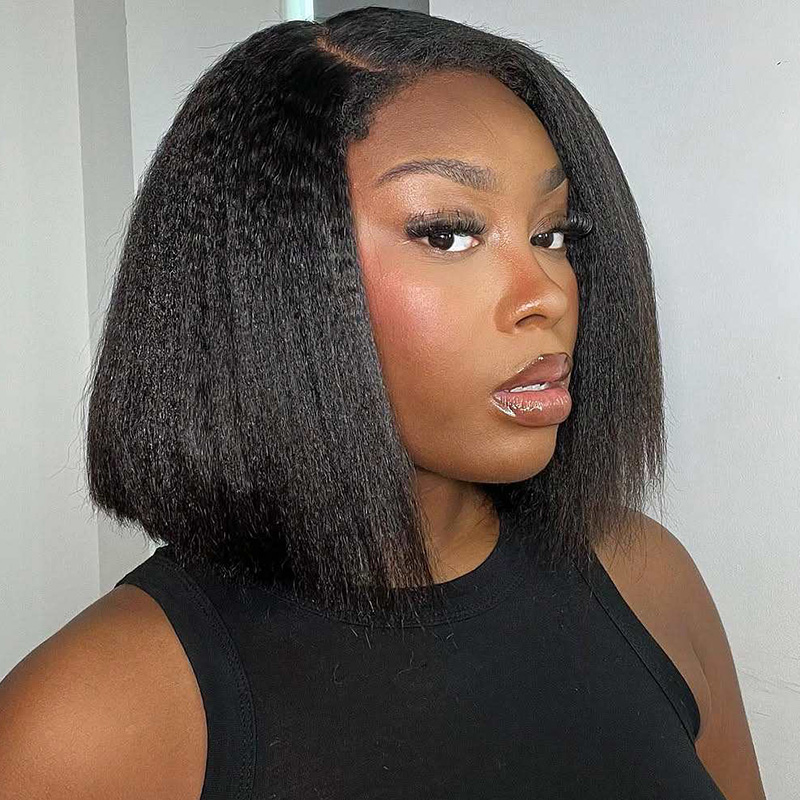 Burmese Hair kinky Straight Lace Frontal