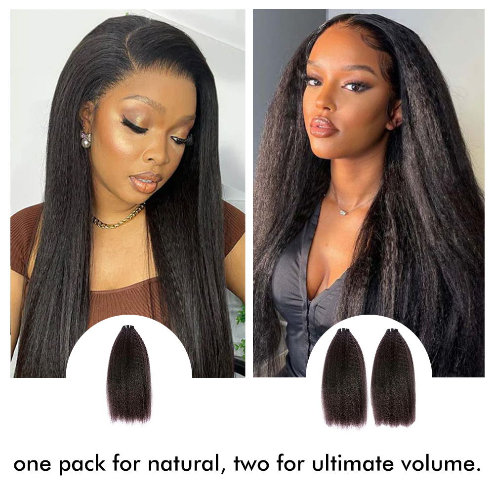 Burmese Kinky Straight  Hair Bundles