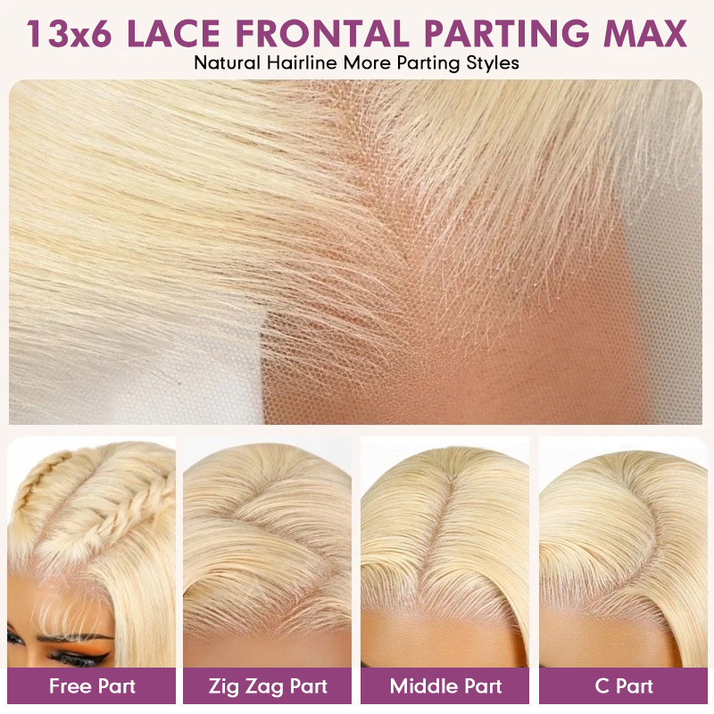 Raw Hair 613 Blonde Frontal & Closure Wig Straight HD Glueless Wigs