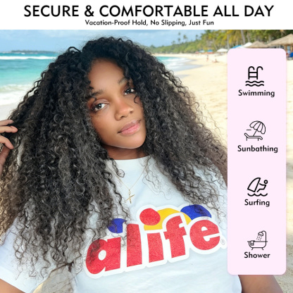 Pre-Separated Feather Crochet Human Hair for Miracle Knots Boho Braids | Deep Wave, Burmese Curly Protective Style 