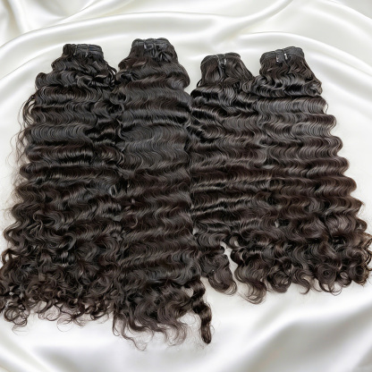 Raw Burmese hair Best quality Burmese curly Bundles From One Donor