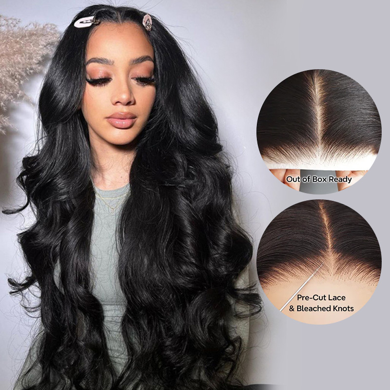 Raw Hair 13x4/13x6 HD Closure Wigs Body Wave Layered Wig  200% Density