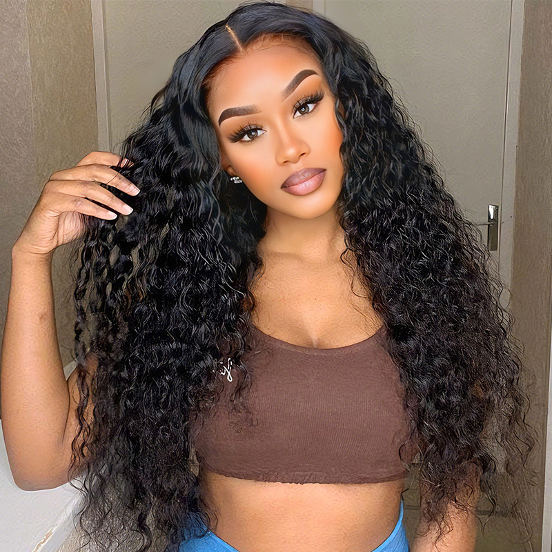 Raw Hair Glueless Water Wave Human Hair Wigs 13x4 Lace Frontal Wig Wet And Wavy Pre Plucked 13x6 HD Lace Wigs