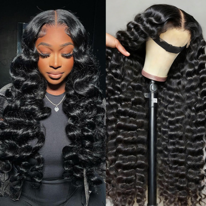 Raw Hair Loose Deep Wave Wig HD 7x7 6x6 5x5 4x4 Ocean Wave Lace Closure Wigs