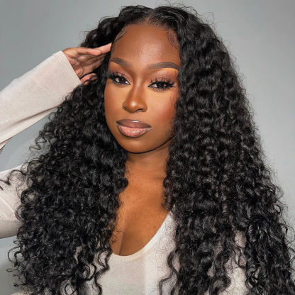Raw Hair Italian Curly Wig 13x4 13x6 HD Lace Wigs Italian Wave  200% Density Wig