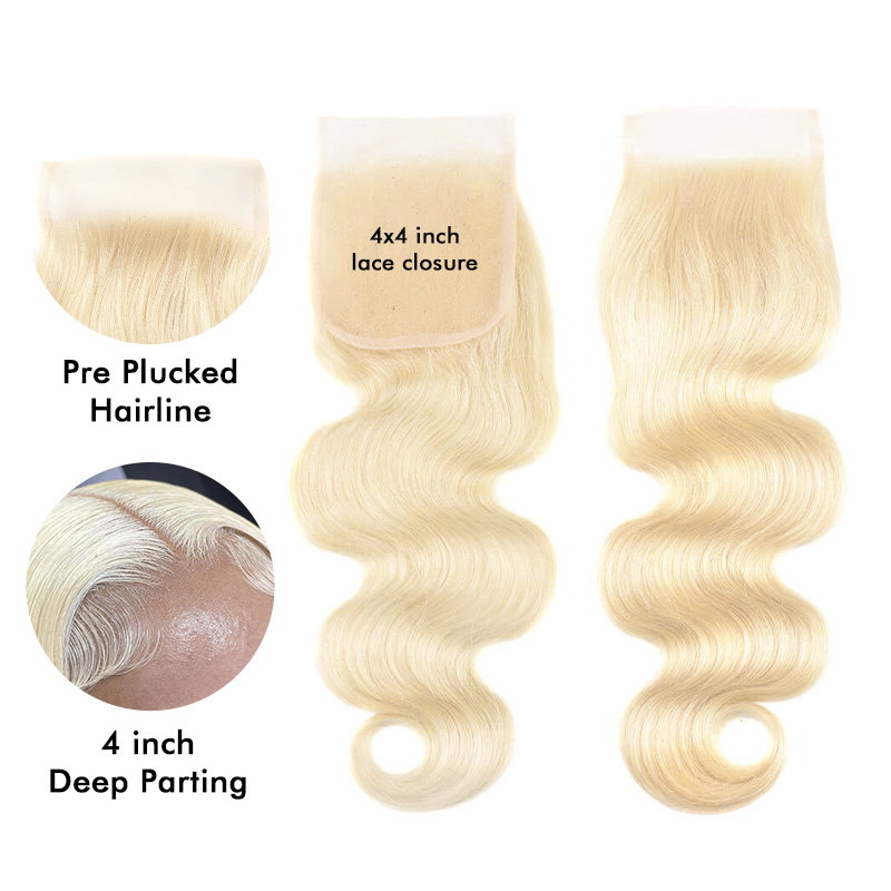 4X4" Lace Closure Vietnamese 613 Hair
