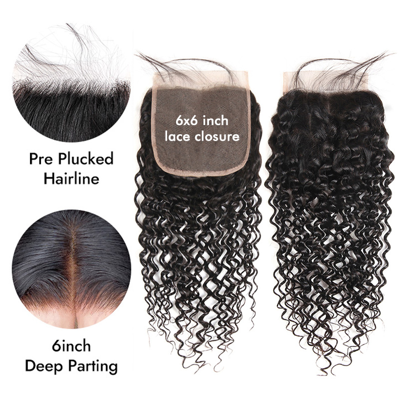 Burmese Hair Curly Wave Lace Closure