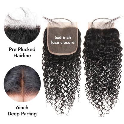 Burmese Hair Curly Wave Lace Closure