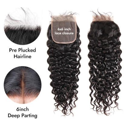 Burmese Hair Water Wave Lace Closure