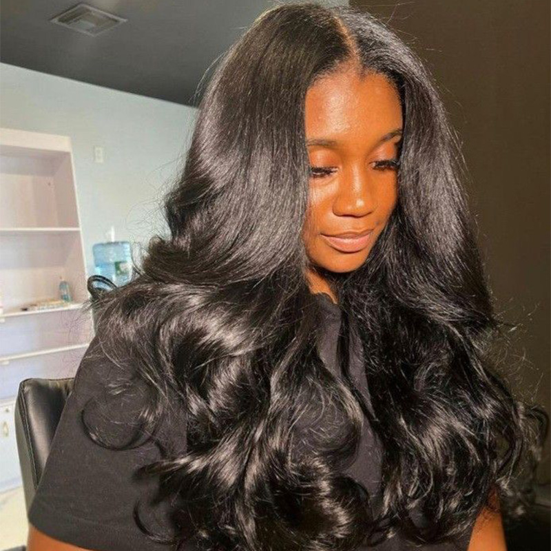 Burmese Hair kinky Straight Lace Frontal