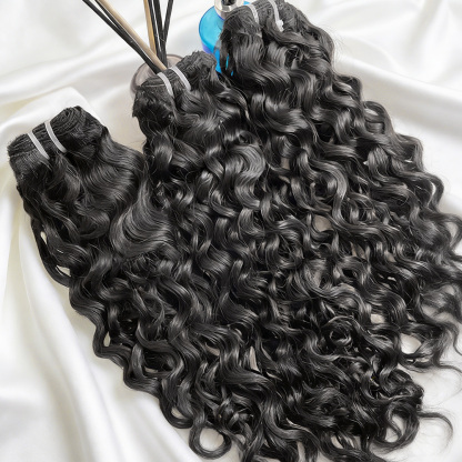 Raw human hair water wave hair bundle wholesale unprocessed bundle deal 1 bundle/ 3 bundle /4 bundle