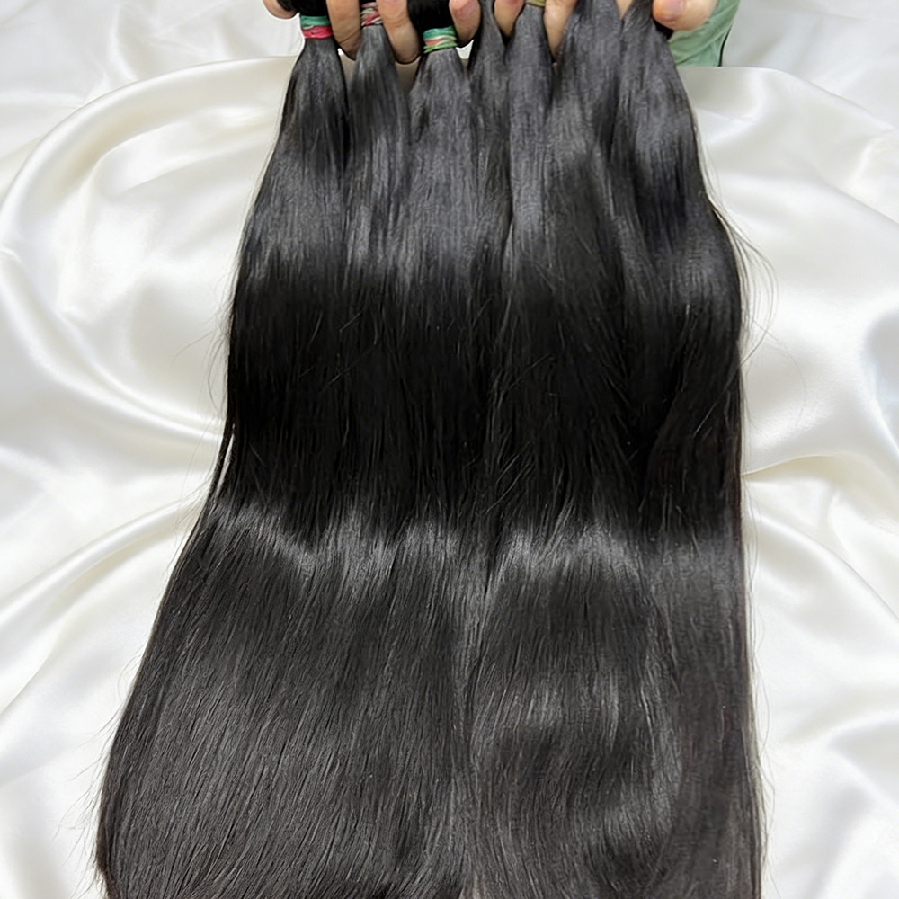 Straight one donor hair top grade raw hair bundle natural color unprocessed hair bundle deal 1 bundle/ 3 bundle /4 bundle