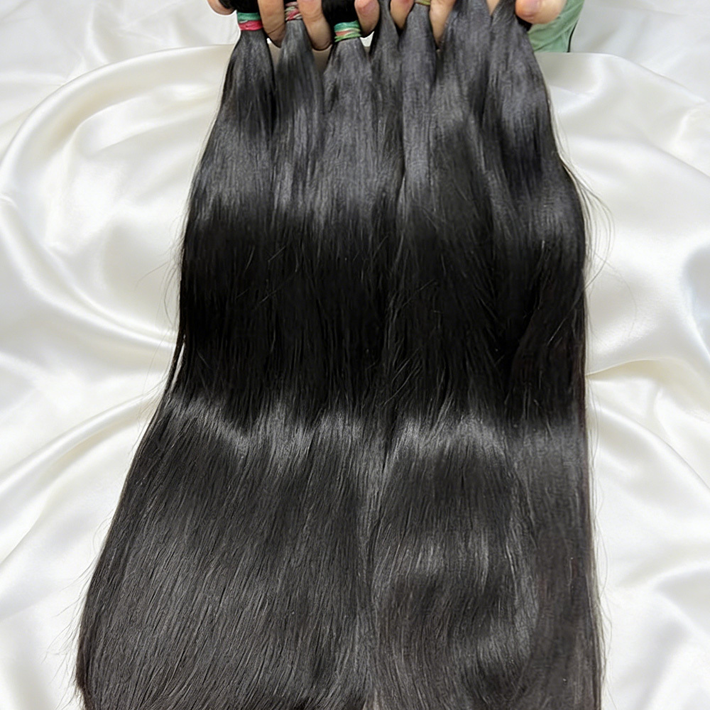 Straight one donor hair top grade raw hair bundle natural color unprocessed hair bundle deal 1 bundle/ 3 bundle /4 bundle