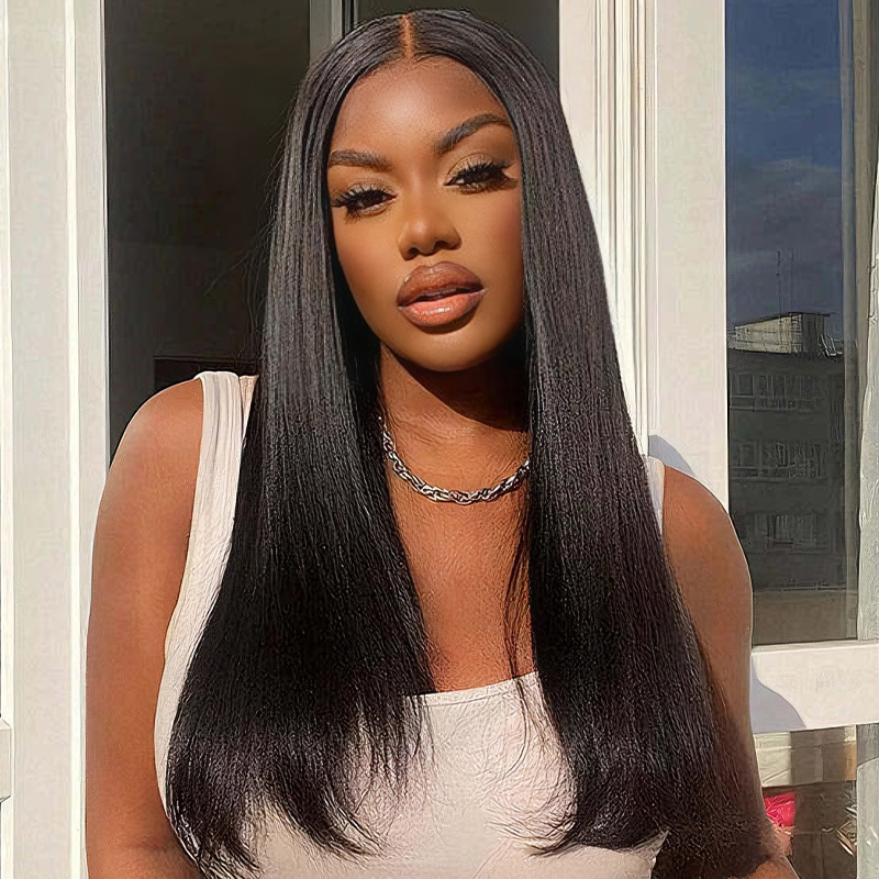 Raw Hair Straight Lace Frontal Wigs Glueless Human Hair Wigs Pre Plucked HD 13x6 13x4 200% Density Wig