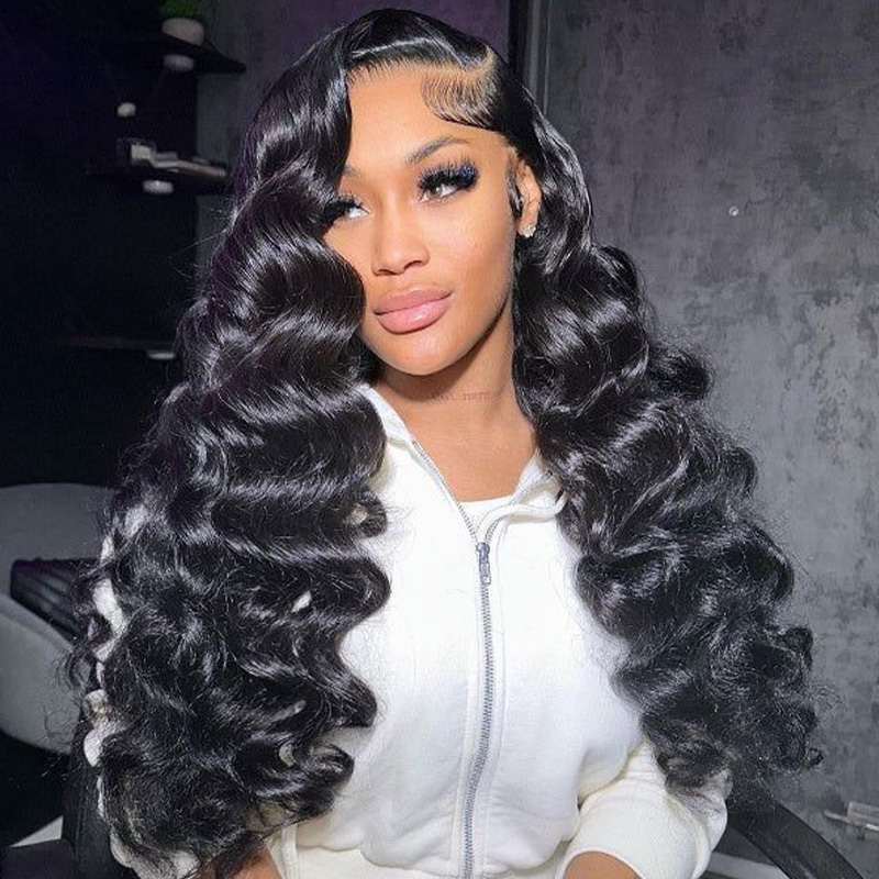 Raw Hair Loose Deep Wave 13x4 13x6 Frontal Wig Ocean Wave Wig 200% Density