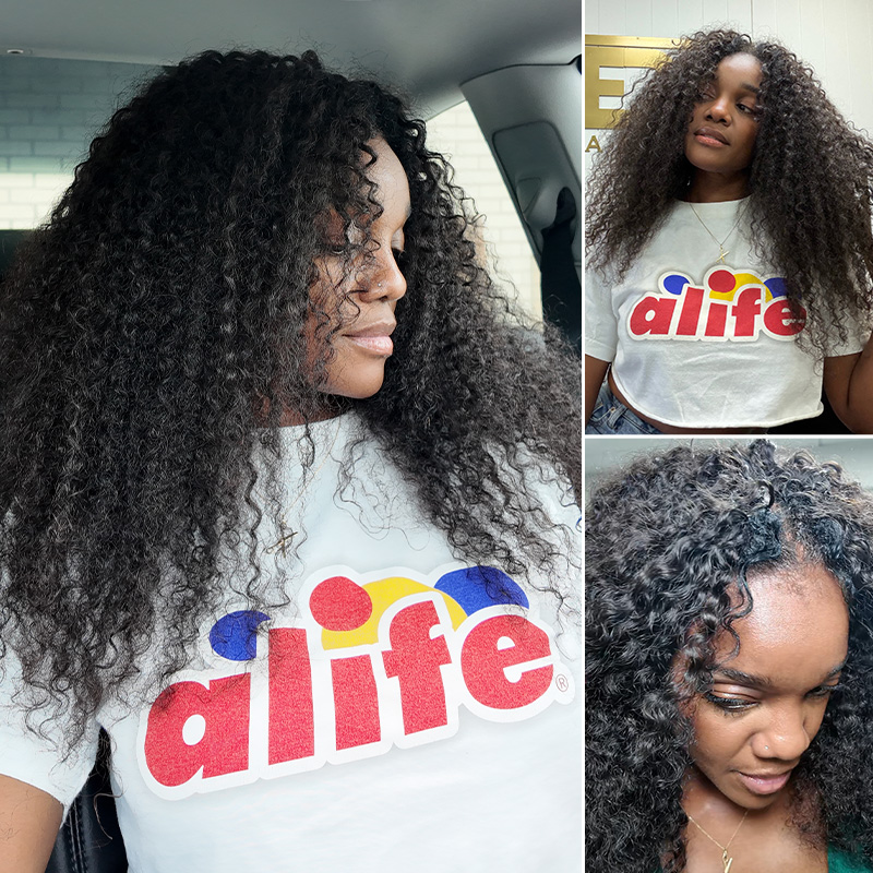 Pre-Separated Feather Crochet Human Hair for Miracle Knots Boho Braids | Deep Wave, Burmese Curly Protective Style 
