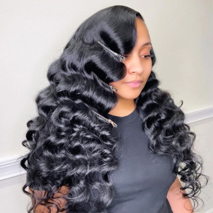 Raw Hair Loose Deep Wave 13x4 13x6 Frontal Wig Ocean Wave Wig 200% Density