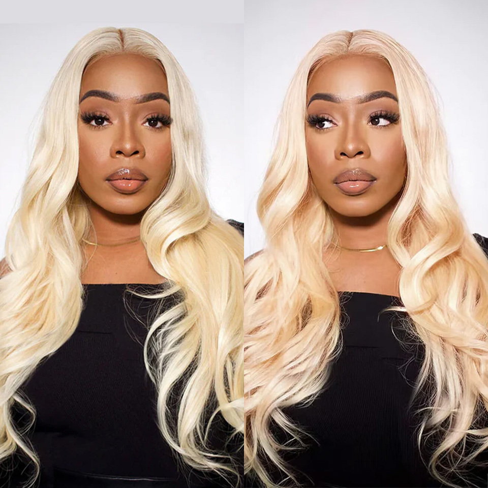 Raw Hair & Virgin Hair Body Wave 613 Blonde 2x6 HD Closure Wig