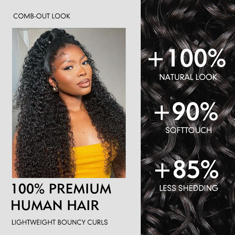Raw Hair Water Wave Wig 4x4 5x5 6x6 7x7 HD Closure Wig