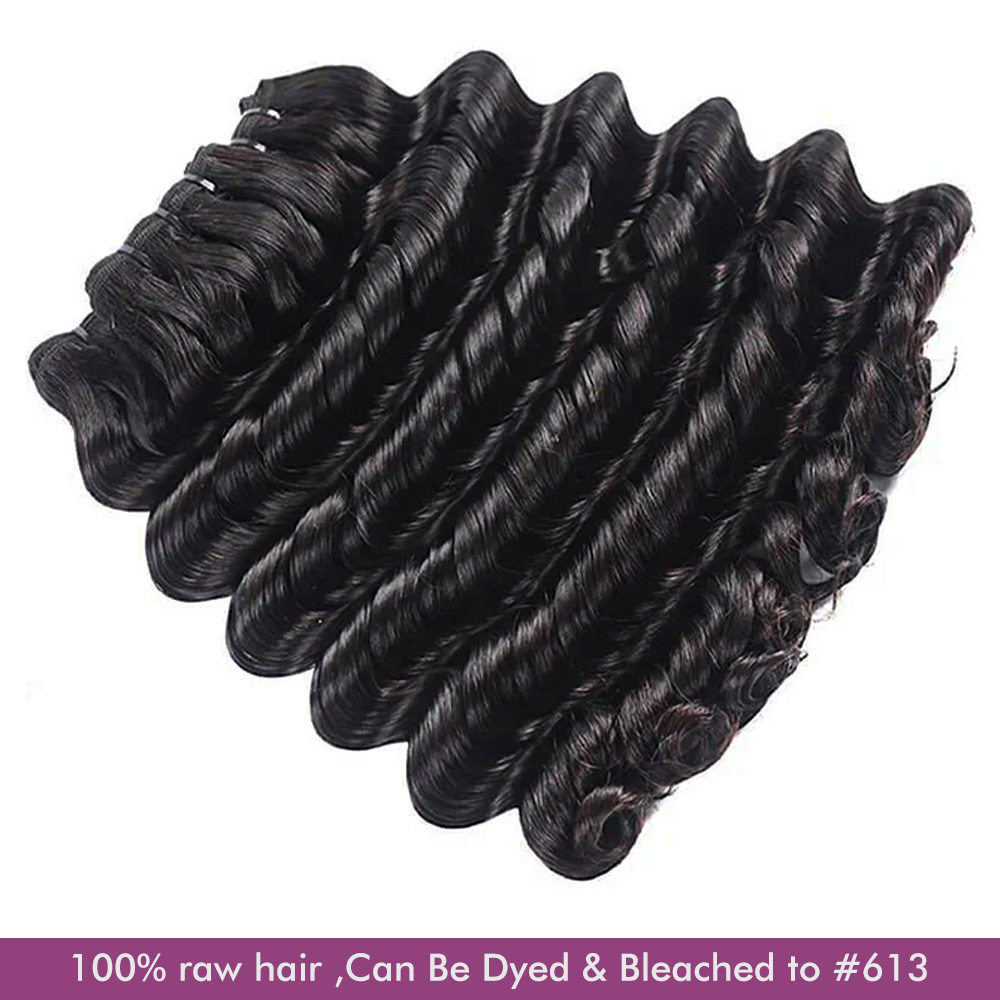 Raw human hair Deep Wave Hair bundle wholesale unprocessed hair bundle deal 1 bundle/ 3 bundle /4 bundle