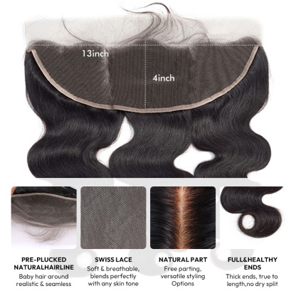 Burmese Hair Body Wave  Lace Frontal