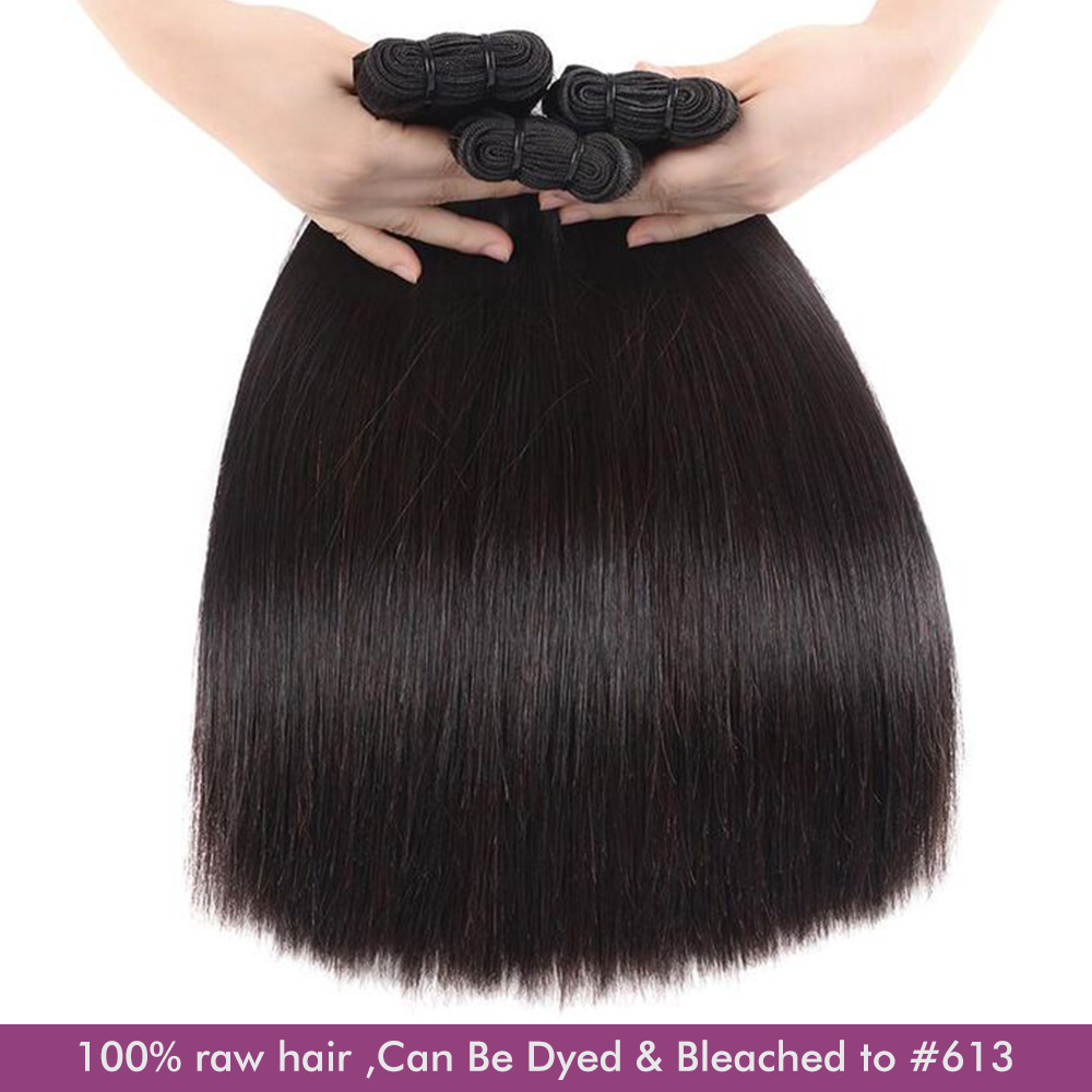 Straight one donor hair top grade raw hair bundle natural color unprocessed hair bundle deal 1 bundle/ 3 bundle /4 bundle