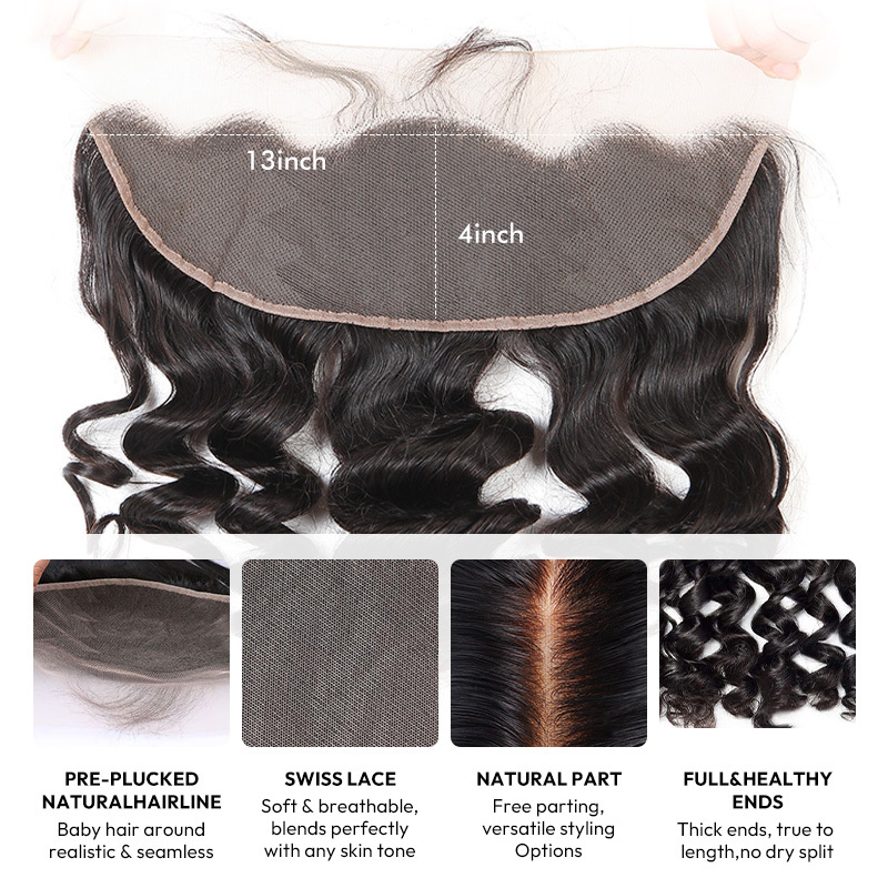 Luxury Raw Hair  Loose Wave Lace Frontal