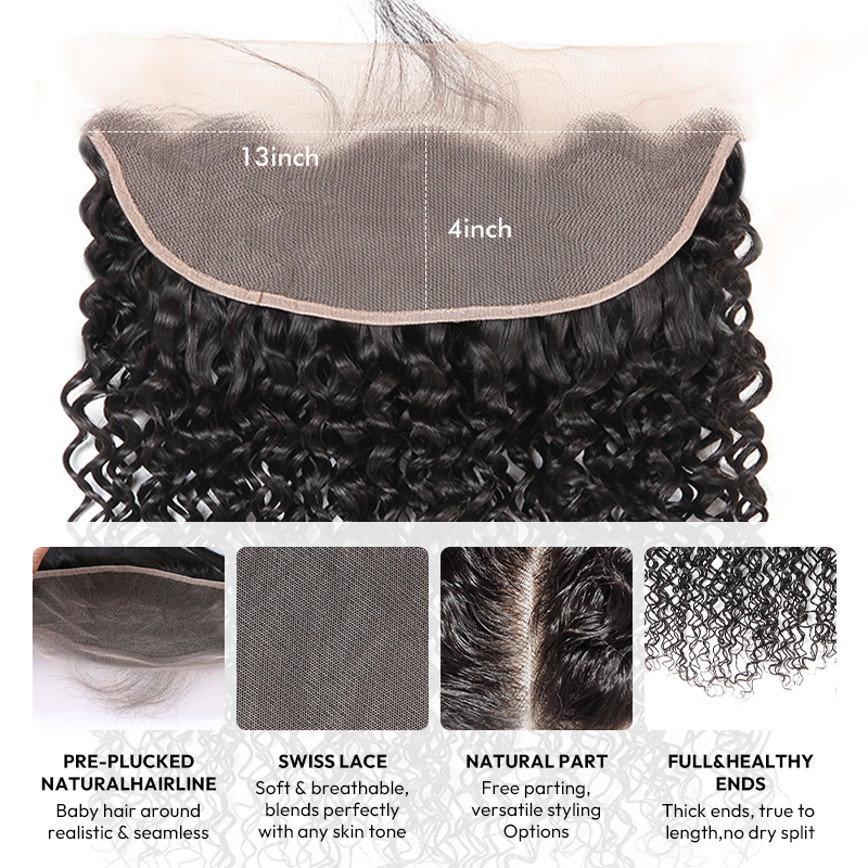 Luxury Raw Hair  Curly Wave Lace Frontal