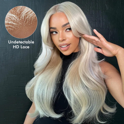 Raw Hair & Virgin Hair Body Wave 613 Blonde 2x6 HD Closure Wig