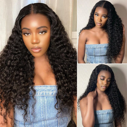 Raw Hair Glueless Water Wave Human Hair Wigs 13x4 Lace Frontal Wig Wet And Wavy Pre Plucked 13x6 HD Lace Wigs