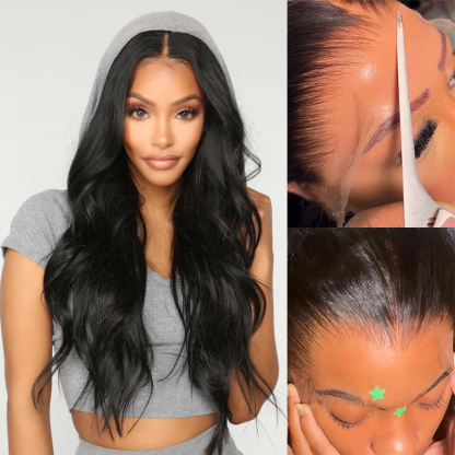 Raw Hair HD Closure Wig Body Wave with cap 4x4 5x5 6x6 7x7 Thin Film Lace Wig