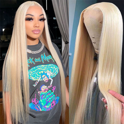 Raw Hair 613 Blonde Frontal & Closure Wig Straight HD Glueless Wigs